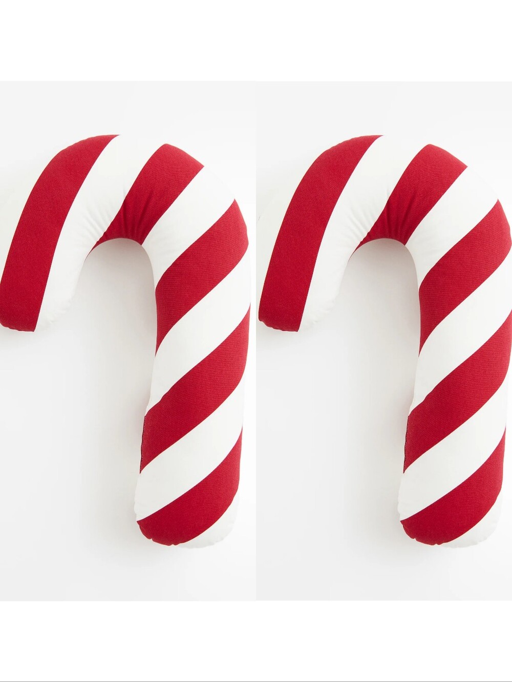 H&M Large 21.5" Holiday Candy Cane Plush Pillow Accent Decor Set of 2 NEW RARE